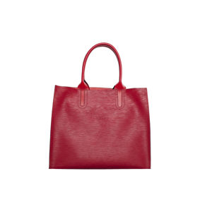 Červená kožená kabelka