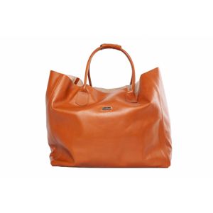 Oranžová kožená kabelka