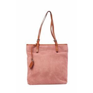 Růžová kožená kabelka