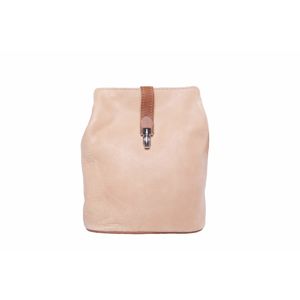 Světle růžová kožená kabelka